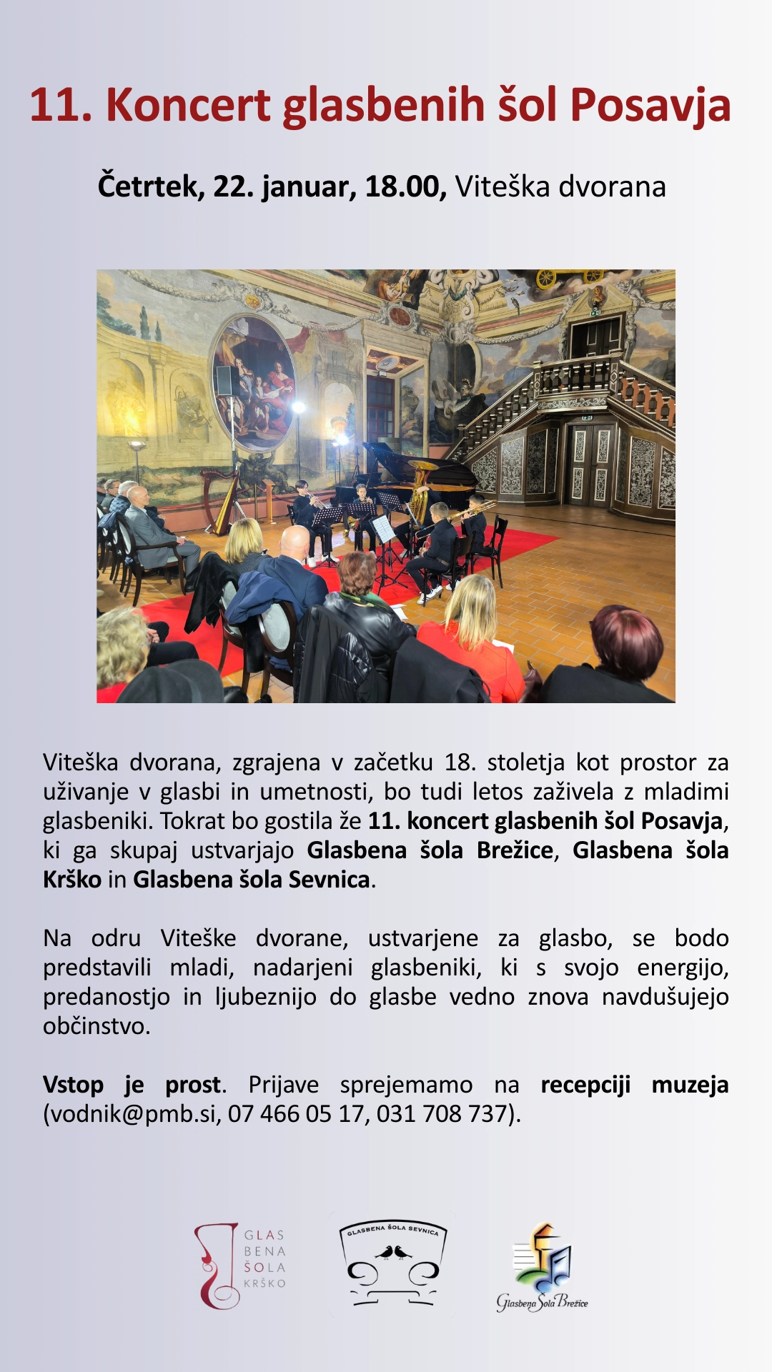 22.1. Koncert Glasbenih šol